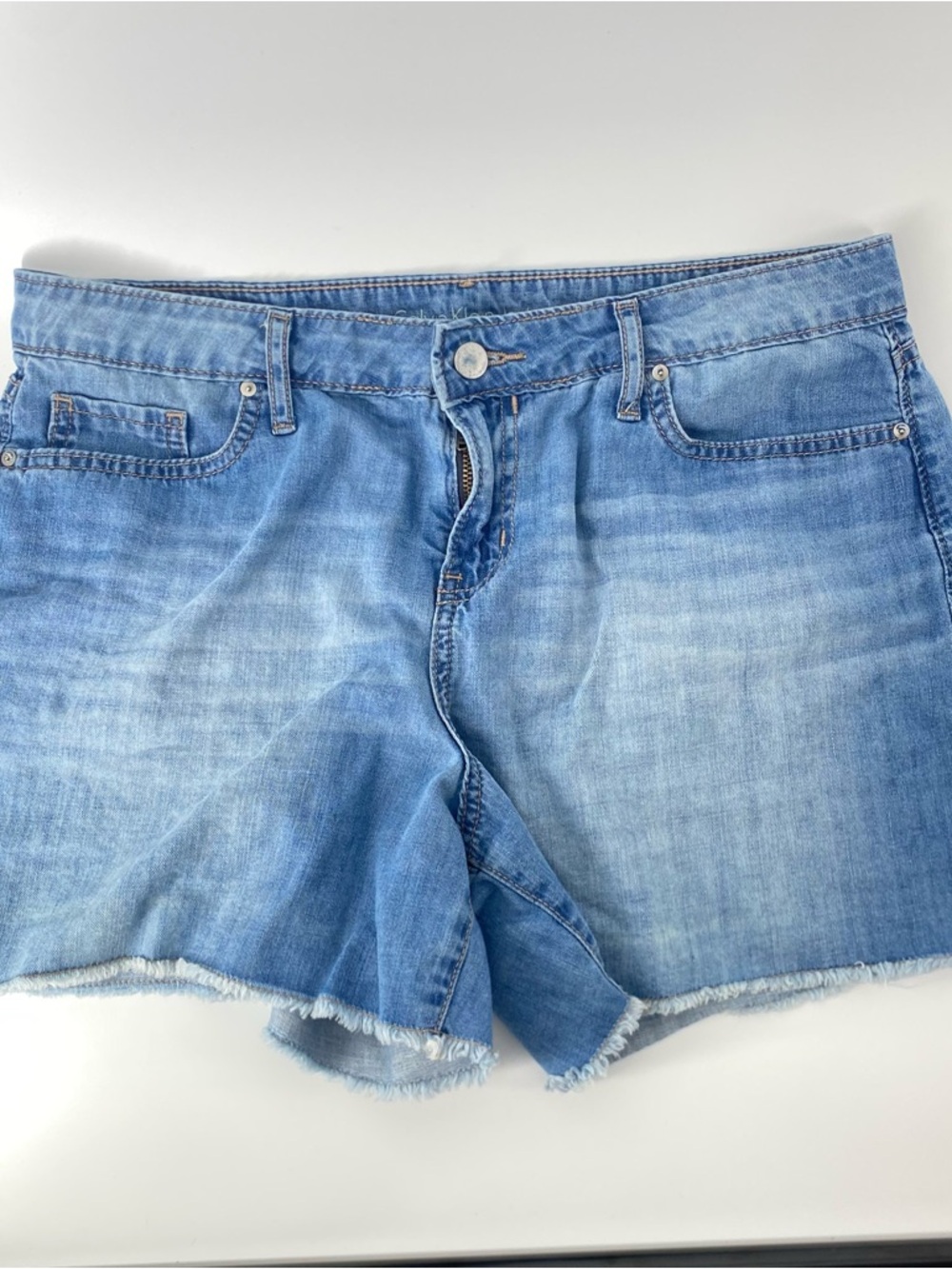 Calvin Klein Jeans Light Blue Denim Cutoff Shorts